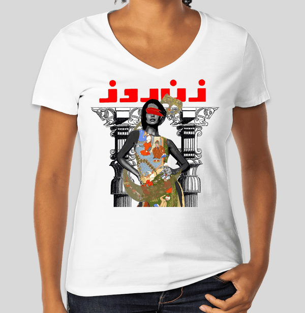 Women's V-neck T-shirt(زن روز)