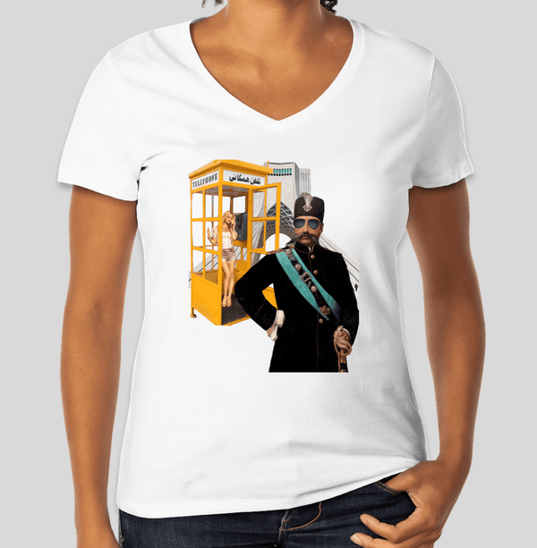 Women's V-neck T-shirt(قاجاریه)