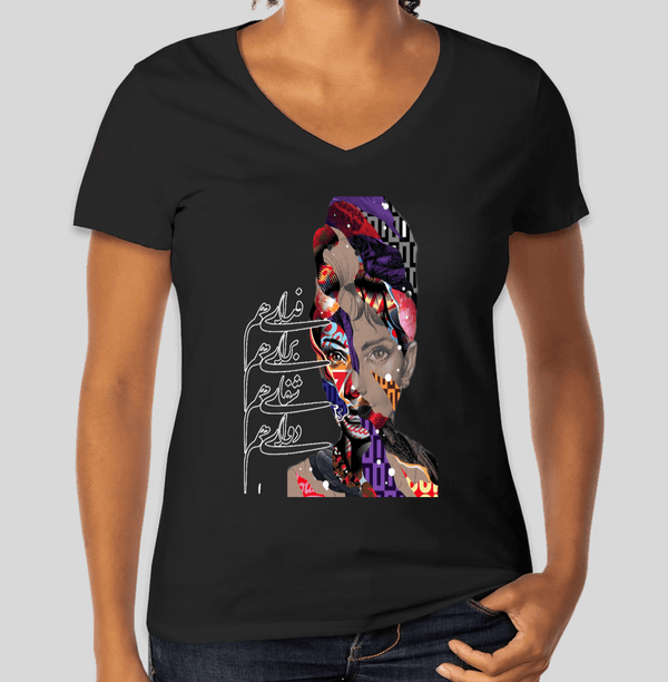 Women's V-neck T-shirt(فدای هم)