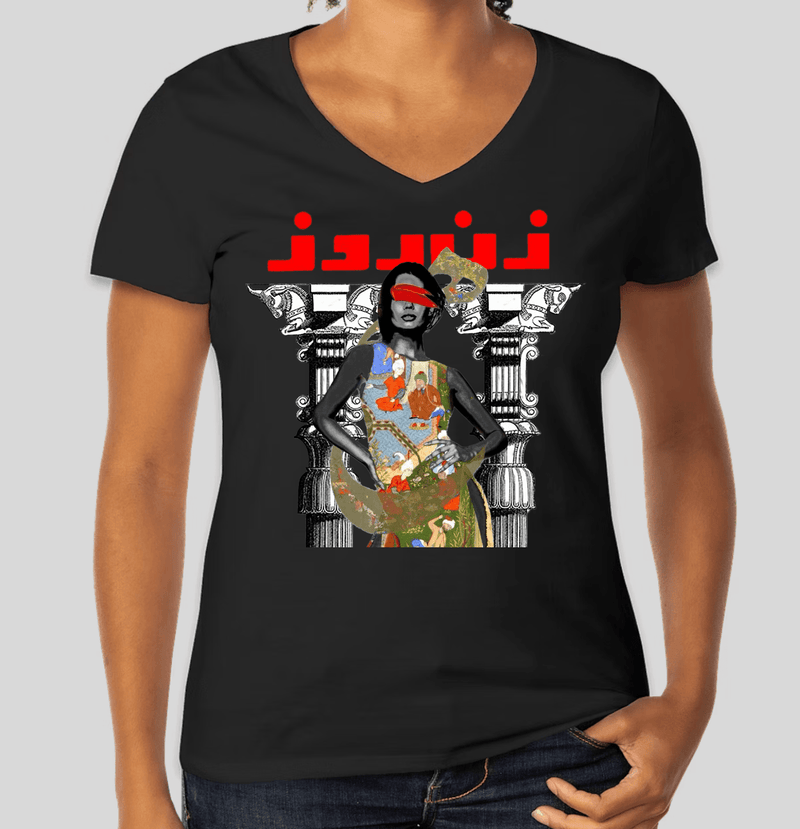 Women's V-neck T-shirt(زن روز)