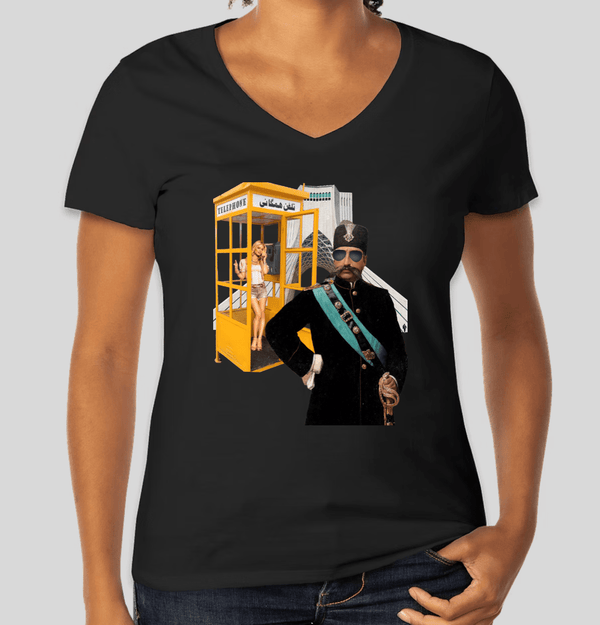 Women's V-neck T-shirt(قاجاریه)